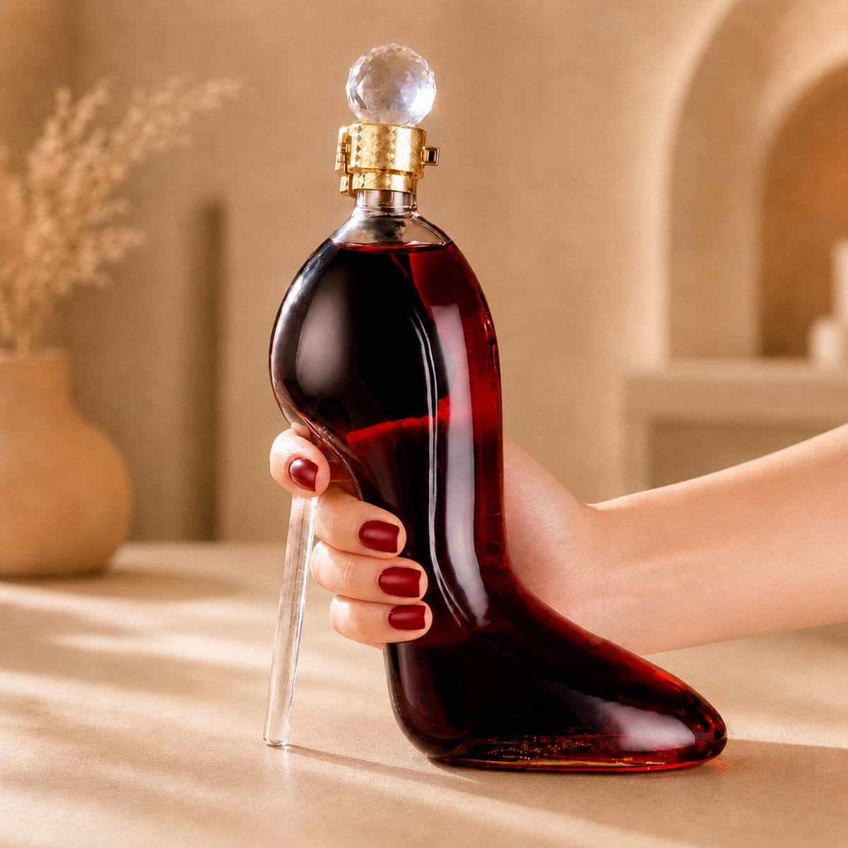 Hausly Crystal Heel Bottle