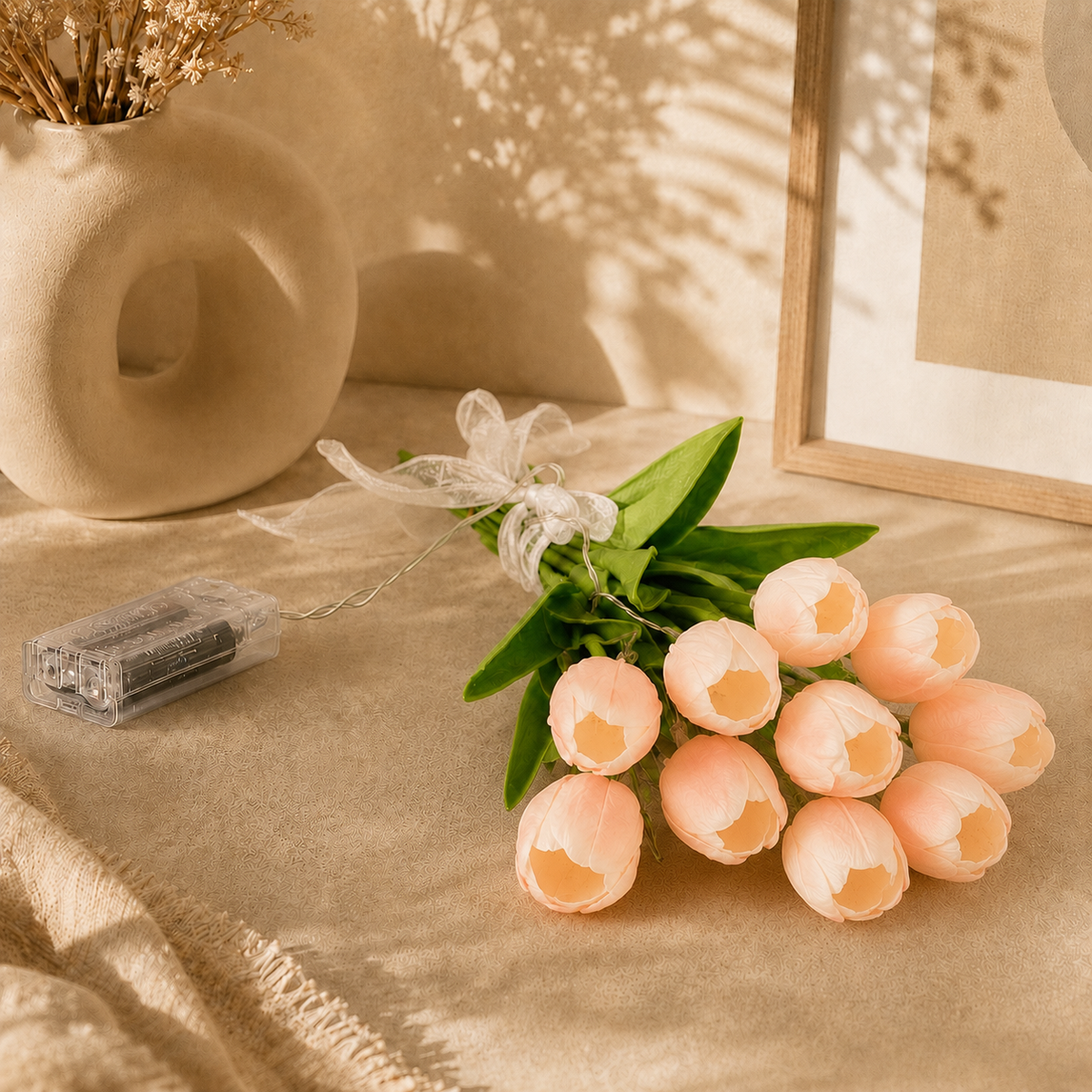 Hausly Golden Tulip Light Bouquet