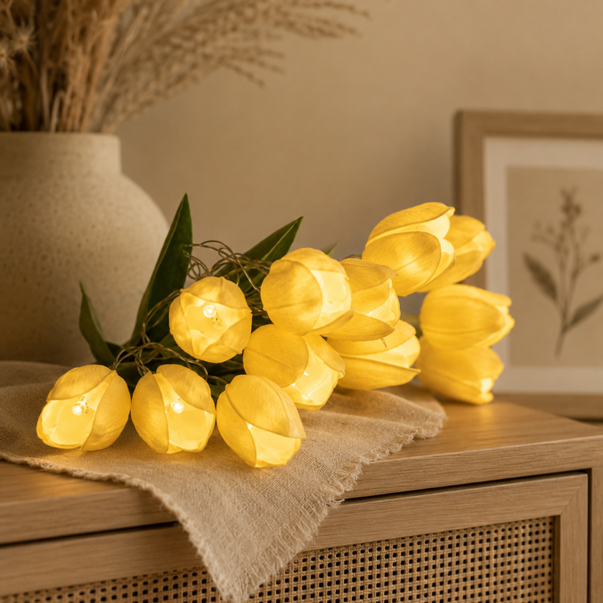 Hausly Golden Tulip Light Bouquet
