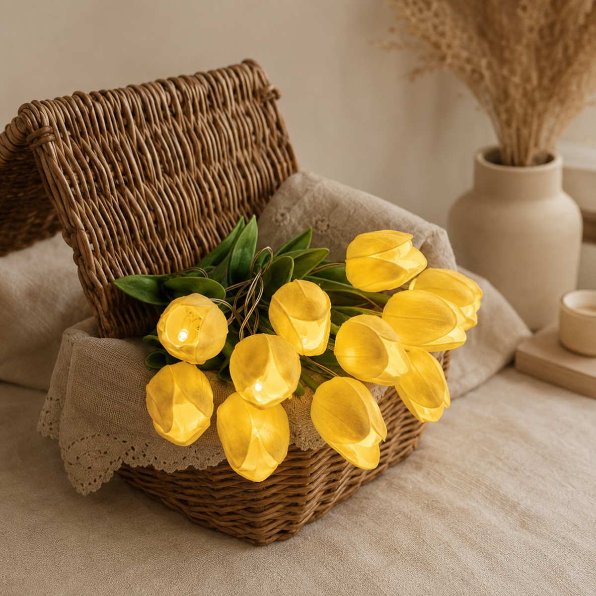 Hausly Golden Tulip Light Bouquet