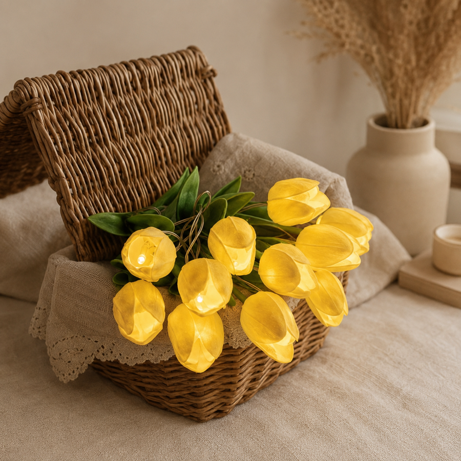 Hausly Golden Tulip Light Bouquet
