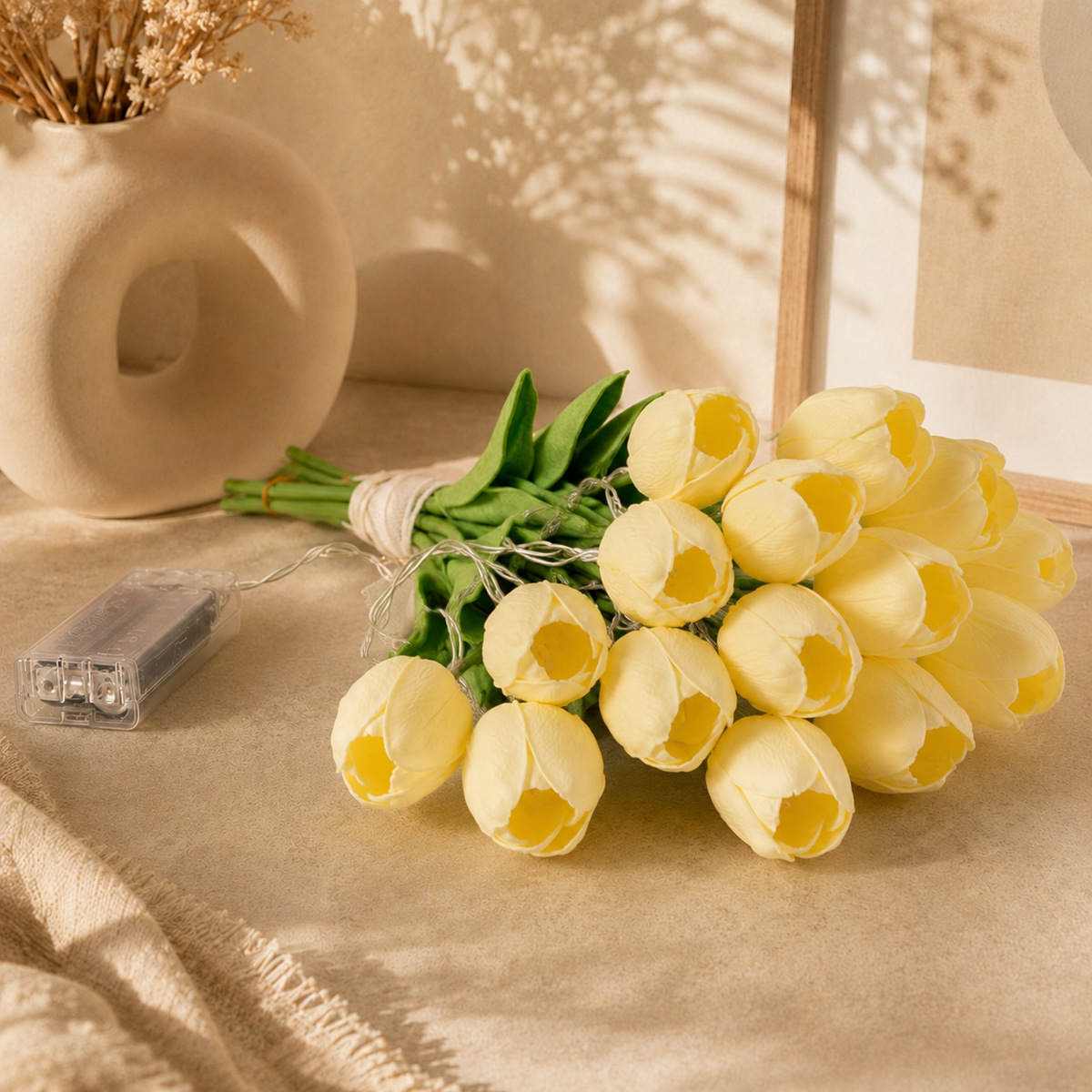 Hausly Golden Tulip Light Bouquet
