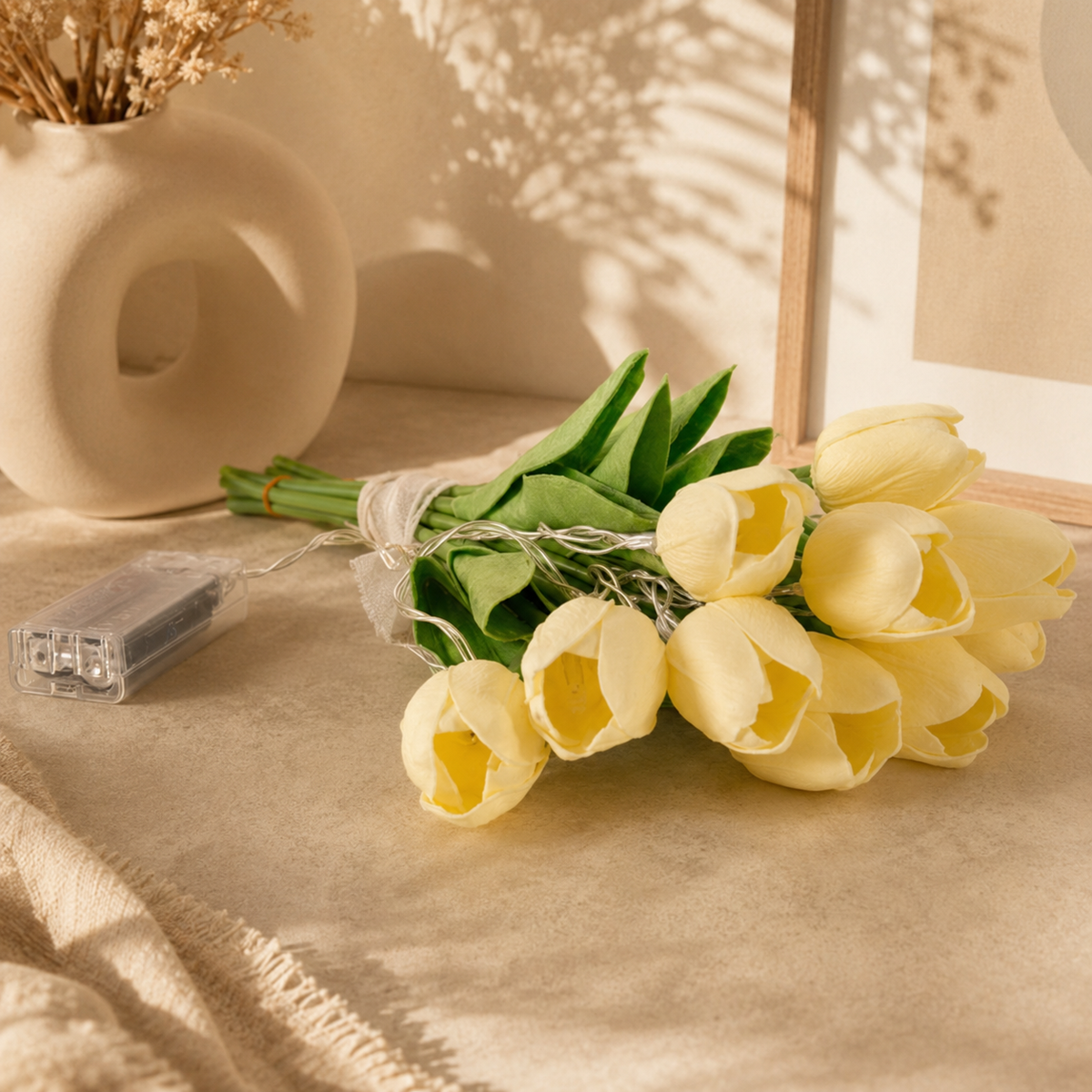 Hausly Golden Tulip Light Bouquet