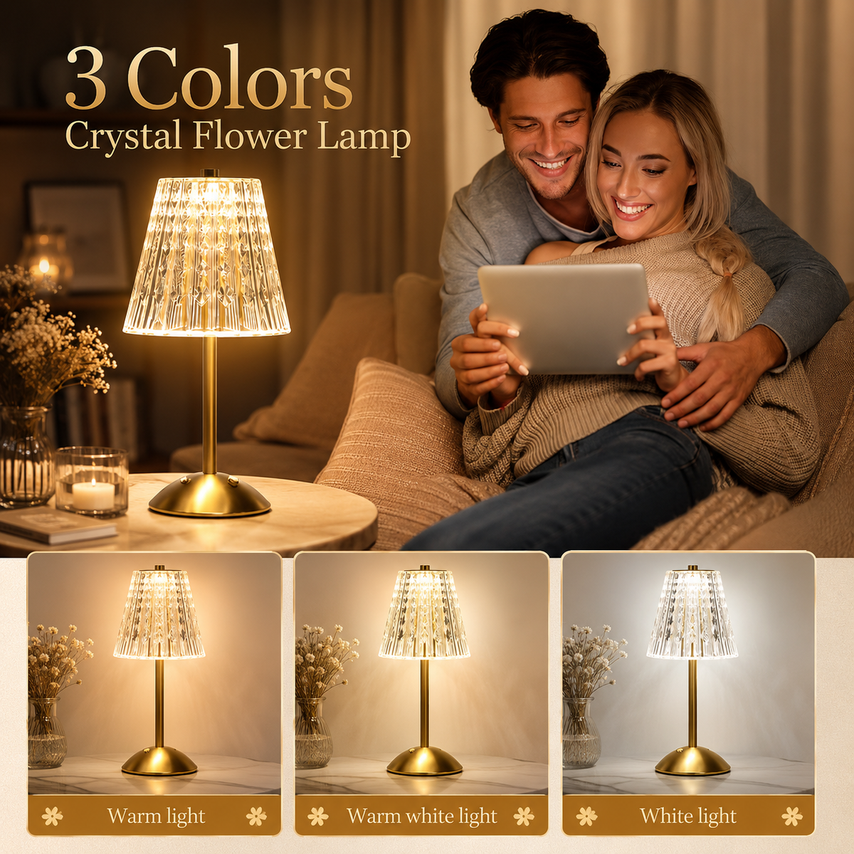 Hausly Crystal Glow Table Lamp