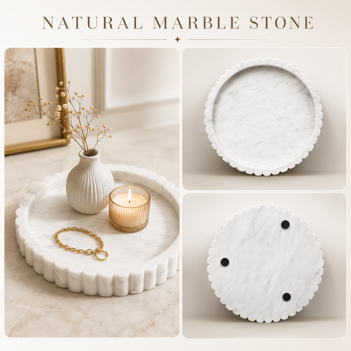 Hausly Elegant Marble Tray