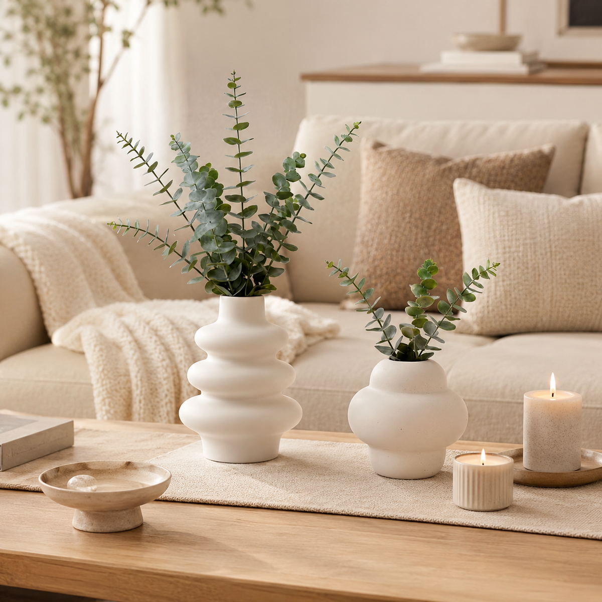 Hausly Nordic Ceramic Vase Set